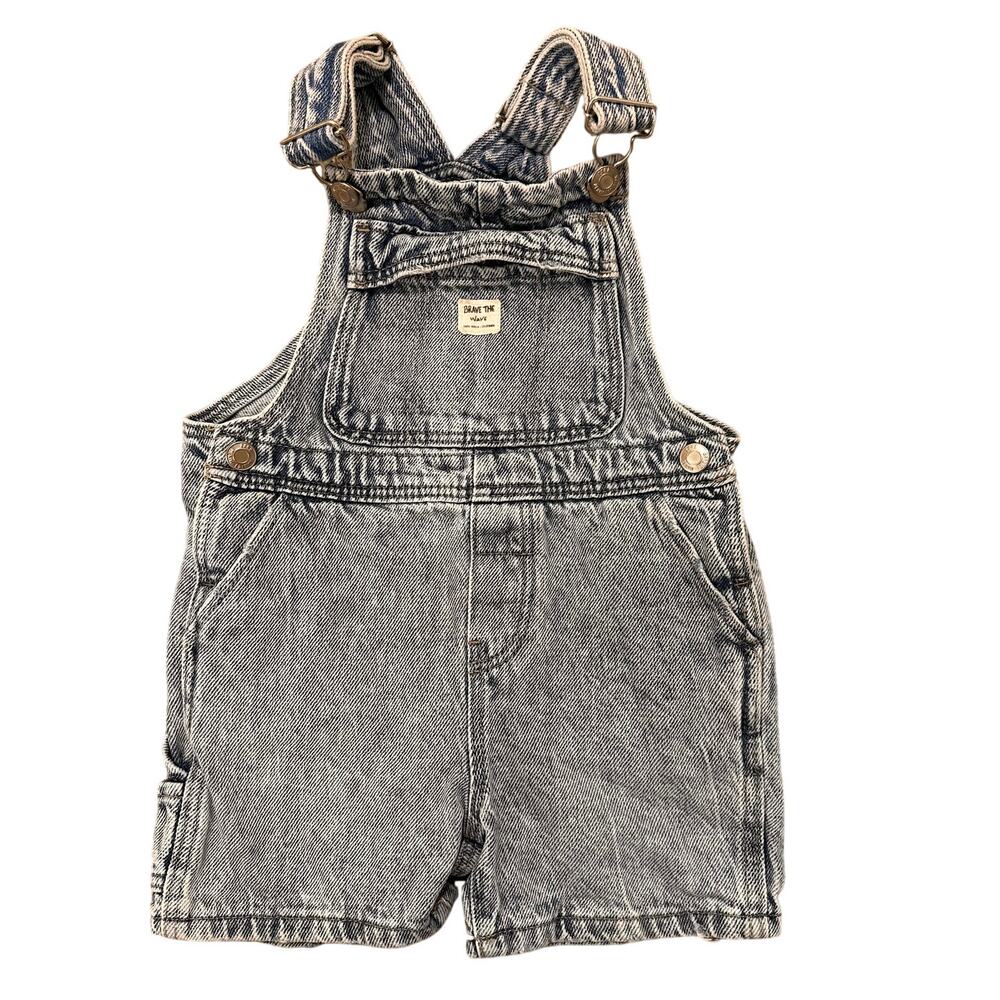 Zara "Brave The Wave" Light Wash Denim Shortalls, 18-24M